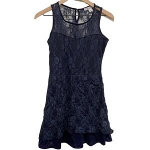 Adam Levine Blue Lace Dress Sleeveless Size Large